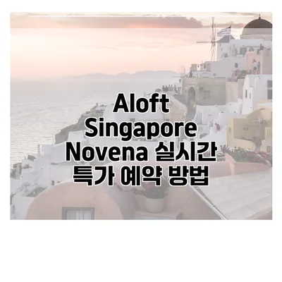 Aloft Singapore Novena 실시간 특가 예약 방법