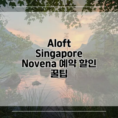 Aloft Singapore Novena 예약 할인 꿀팁