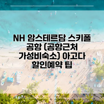 NH 암스테르담 스키폴 공항 (공항근처 가성비숙소) 아고다 할인예약 팁