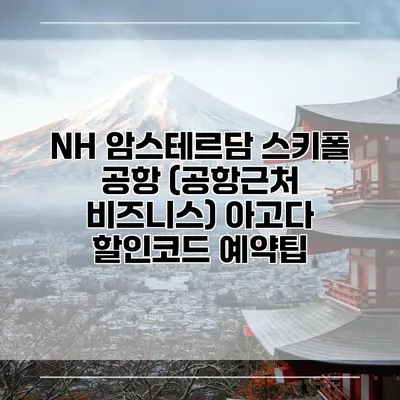 NH 암스테르담 스키폴 공항 (공항근처 비즈니스) 아고다 할인코드 예약팁