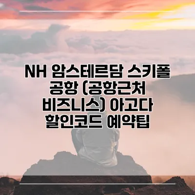 NH 암스테르담 스키폴 공항 (공항근처 비즈니스) 아고다 할인코드 예약팁