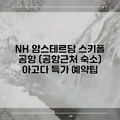 NH 암스테르담 스키폴 공항 (공항근처 숙소) 아고다 특가 예약팁