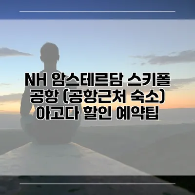 NH 암스테르담 스키폴 공항 (공항근처 숙소) 아고다 할인 예약팁