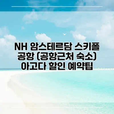 NH 암스테르담 스키폴 공항 (공항근처 숙소) 아고다 할인 예약팁