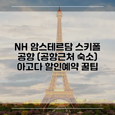 NH 암스테르담 스키폴 공항 (공항근처 숙소) 아고다 할인예약 꿀팁