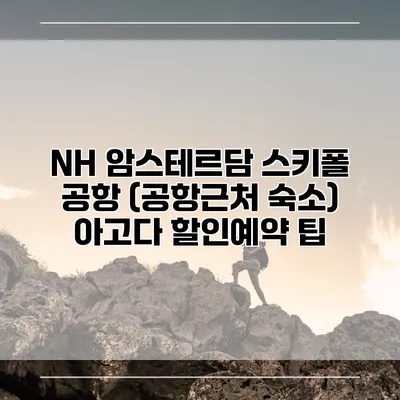 NH 암스테르담 스키폴 공항 (공항근처 숙소) 아고다 할인예약 팁