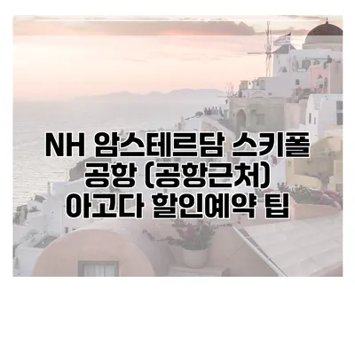 NH 암스테르담 스키폴 공항 (공항근처) 아고다 할인예약 팁