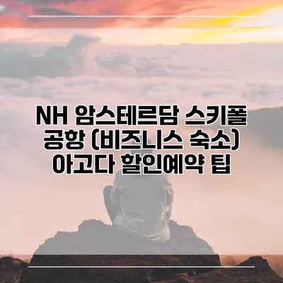 NH 암스테르담 스키폴 공항 (비즈니스 숙소) 아고다 할인예약 팁