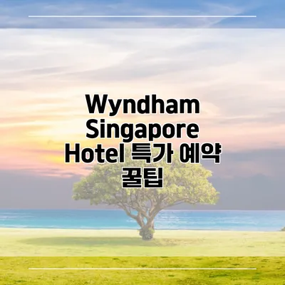 Wyndham Singapore Hotel 특가 예약 꿀팁