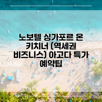 노보텔 싱가포르 온 키치너 (역세권 비즈니스) 아고다 특가 예약팁