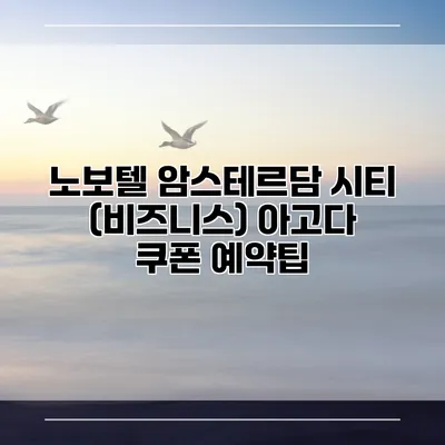 노보텔 암스테르담 시티 (비즈니스) 아고다 쿠폰 예약팁