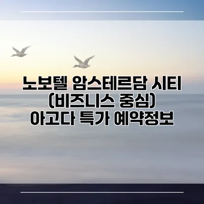 노보텔 암스테르담 시티 (비즈니스 중심) 아고다 특가 예약정보