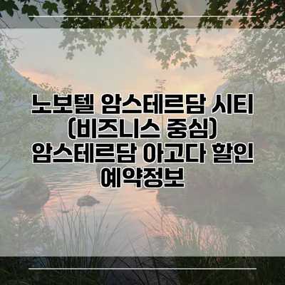 노보텔 암스테르담 시티 (비즈니스 중심) 암스테르담 아고다 할인 예약정보