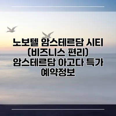 노보텔 암스테르담 시티 (비즈니스 편리) 암스테르담 아고다 특가 예약정보
