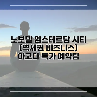 노보텔 암스테르담 시티 (역세권 비즈니스) 아고다 특가 예약팁