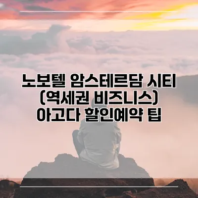 노보텔 암스테르담 시티 (역세권 비즈니스) 아고다 할인예약 팁