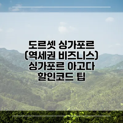 도르셋 싱가포르 (역세권 비즈니스) 싱가포르 아고다 할인코드 팁