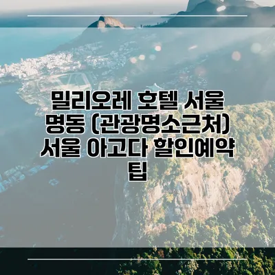 밀리오레 호텔 서울 명동 (관광명소근처) 서울 아고다 할인예약 팁