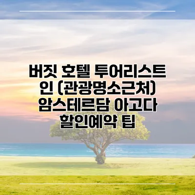 버짓 호텔 투어리스트 인 (관광명소근처) 암스테르담 아고다 할인예약 팁