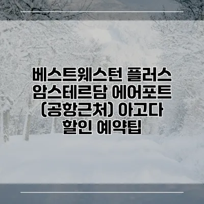 베스트웨스턴 플러스 암스테르담 에어포트 (공항근처) 아고다 할인 예약팁