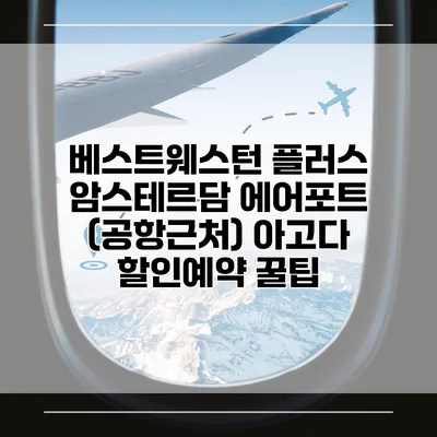 베스트웨스턴 플러스 암스테르담 에어포트 (공항근처) 아고다 할인예약 꿀팁