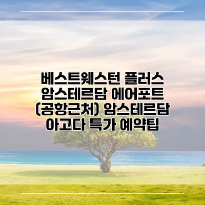 베스트웨스턴 플러스 암스테르담 에어포트 (공항근처) 암스테르담 아고다 특가 예약팁