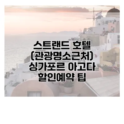 스트랜드 호텔 (관광명소근처) 싱가포르 아고다 할인예약 팁