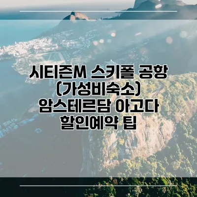 시티즌M 스키폴 공항 (가성비숙소) 암스테르담 아고다 할인예약 팁