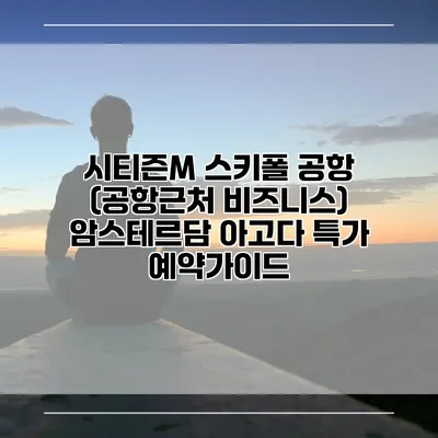 시티즌M 스키폴 공항 (공항근처 비즈니스) 암스테르담 아고다 특가 예약가이드