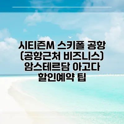 시티즌M 스키폴 공항 (공항근처 비즈니스) 암스테르담 아고다 할인예약 팁