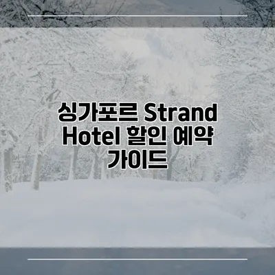 싱가포르 Strand Hotel 할인 예약 가이드