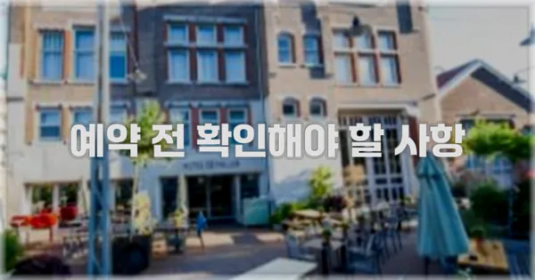 예약 전 확인해야 할 사항