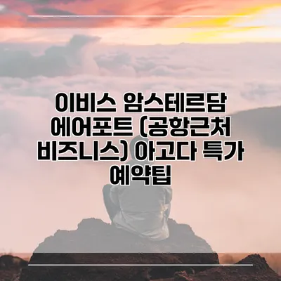 이비스 암스테르담 에어포트 (공항근처 비즈니스) 아고다 특가 예약팁