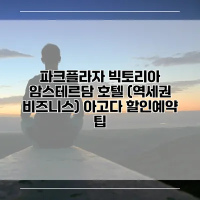 파크플라자 빅토리아 암스테르담 호텔 (역세권 비즈니스) 아고다 할인예약 팁