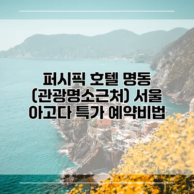 퍼시픽 호텔 명동 (관광명소근처) 서울 아고다 특가 예약비법