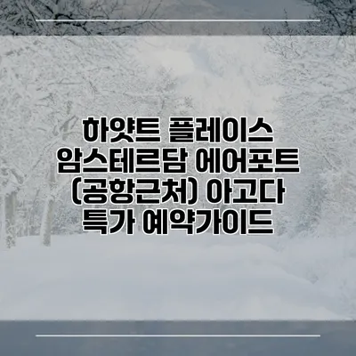 하얏트 플레이스 암스테르담 에어포트 (공항근처) 아고다 특가 예약가이드