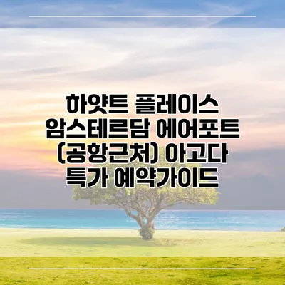하얏트 플레이스 암스테르담 에어포트 (공항근처) 아고다 특가 예약가이드