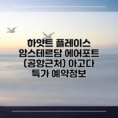 하얏트 플레이스 암스테르담 에어포트 (공항근처) 아고다 특가 예약정보