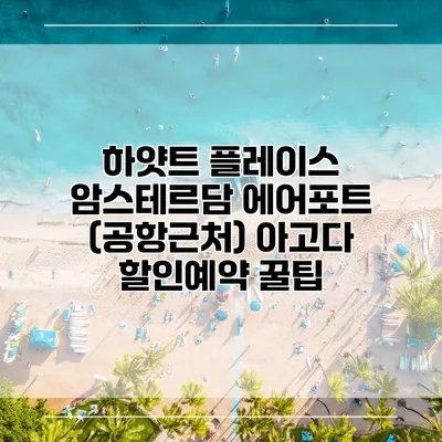하얏트 플레이스 암스테르담 에어포트 (공항근처) 아고다 할인예약 꿀팁