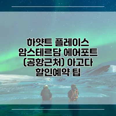 하얏트 플레이스 암스테르담 에어포트 (공항근처) 아고다 할인예약 팁