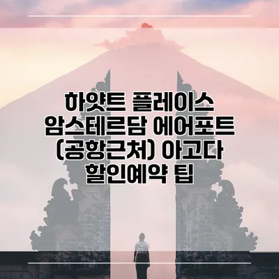 하얏트 플레이스 암스테르담 에어포트 (공항근처) 아고다 할인예약 팁