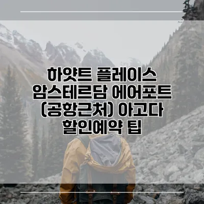 하얏트 플레이스 암스테르담 에어포트 (공항근처) 아고다 할인예약 팁