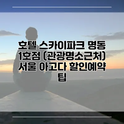 호텔 스카이파크 명동 1호점 (관광명소근처) 서울 아고다 할인예약 팁
