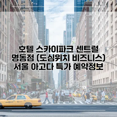 호텔 스카이파크 센트럴 명동점 (도심위치 비즈니스) 서울 아고다 특가 예약정보