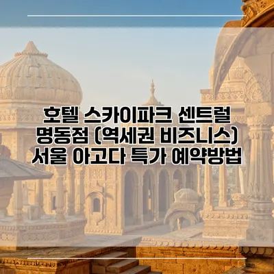 호텔 스카이파크 센트럴 명동점 (역세권 비즈니스) 서울 아고다 특가 예약방법